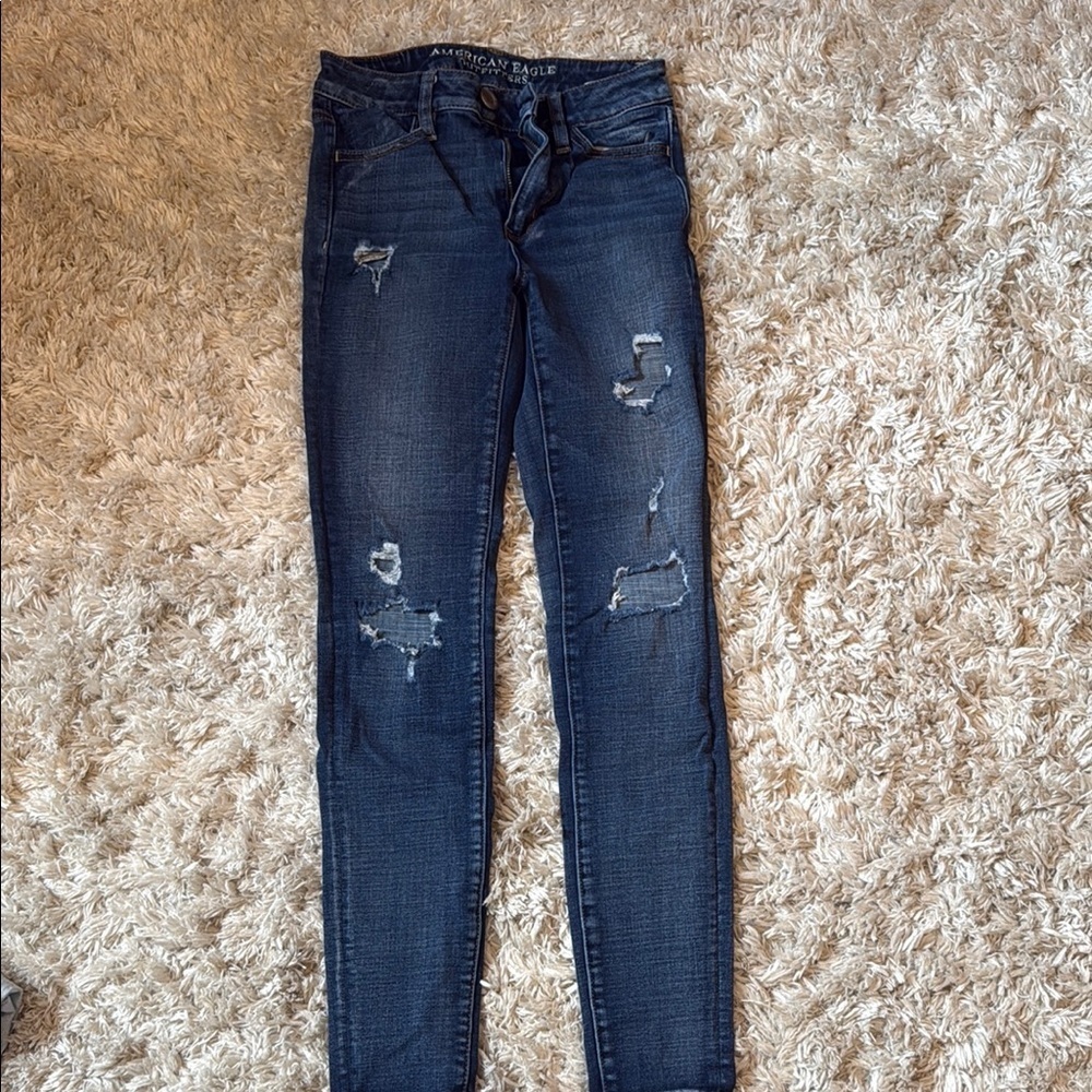 American Eagle Outfitters Women's Distressed High Rise Jegging
